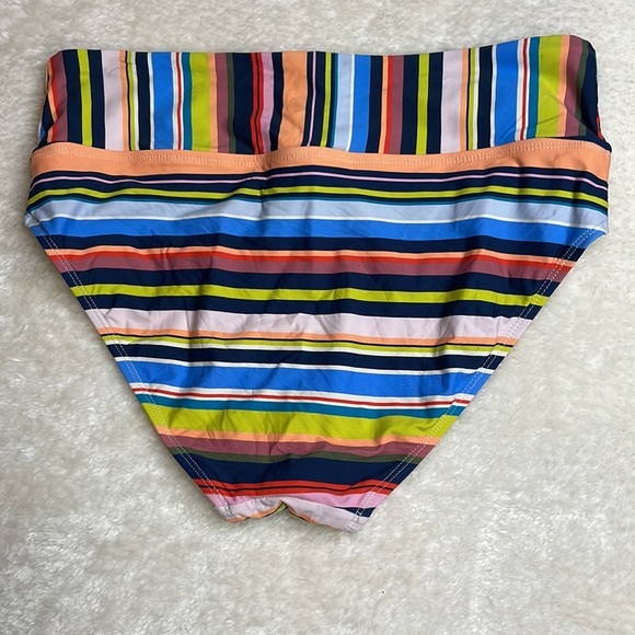 Catalina Swimwear High Waist Striped Bikini Bottom Size 1X - Picture 2 of 4